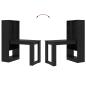 Preview: Schreibtisch mit Regal mit Speicher Schwarze Eiche 122 x 67 x 145 cm