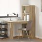 Preview: Schreibtisch Sonoma-Eiche 122 x 67 x 145 cm Holzwerkstoff