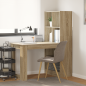 Preview: Schreibtisch Sonoma-Eiche 122 x 67 x 145 cm Holzwerkstoff
