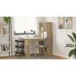 Preview: Schreibtisch Sonoma-Eiche 122 x 67 x 145 cm Holzwerkstoff