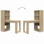 Preview: Schreibtisch mit Regal mit Speicher Sonoma Eiche 122 x 67 x 145 cm