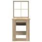 Preview: Schreibtisch Sonoma-Eiche 122 x 67 x 145 cm Holzwerkstoff