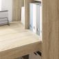 Preview: Schreibtisch Sonoma-Eiche 122 x 67 x 145 cm Holzwerkstoff