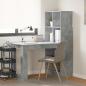 Preview: ARDEBO.de - Schreibtisch mit Regal mit Speicher Beton Grau 122 x 67 x 145 cm