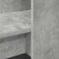 Preview: Schreibtisch mit Regal mit Speicher Beton Grau 122 x 67 x 145 cm