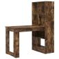 Preview: Schreibtisch mit Regal mit Speicher Räuchereiche 122 x 67 x 145 cm