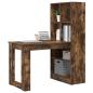 Preview: Schreibtisch mit Regal mit Speicher Räuchereiche 122 x 67 x 145 cm