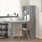 Preview: ARDEBO.de - Schreibtisch mit Regal mit Speicher Graues Sonoma 122 x 67 x 145 cm