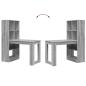 Preview: Schreibtisch mit Regal mit Speicher Graues Sonoma 122 x 67 x 145 cm