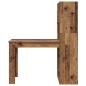 Preview: Schreibtisch mit Regal mit Speicher Altholz 122 x 67 x 145 cm