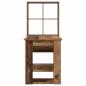 Preview: Schreibtisch mit Regal mit Speicher Altholz 122 x 67 x 145 cm