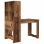 Preview: Schreibtisch mit Regal mit Speicher Altholz 122 x 67 x 145 cm
