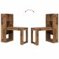 Preview: Schreibtisch mit Regal mit Speicher Altholz 122 x 67 x 145 cm