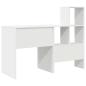 Preview: Schreibtisch mit Regal Weiß 131,5 x 50 x 106,5 cm Holzwerkstoff