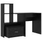 Preview: Schreibtisch Schwarze Eiche 131,5 x 50 x 106,5 cm Holzwerkstoff