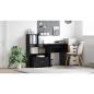 Preview: Schreibtisch Schwarze Eiche 131,5 x 50 x 106,5 cm Holzwerkstoff