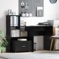 Preview: Schreibtisch Schwarze Eiche 131,5 x 50 x 106,5 cm Holzwerkstoff