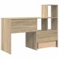 Preview: Schreibtisch Sonoma-Eiche 131,5 x 50 x 106,5 cm Holzwerkstoff