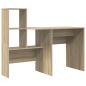 Preview: Schreibtisch Sonoma-Eiche 131,5 x 50 x 106,5 cm Holzwerkstoff