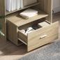 Preview: Schreibtisch Sonoma-Eiche 131,5 x 50 x 106,5 cm Holzwerkstoff