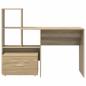 Preview: Schreibtisch Sonoma-Eiche 131,5 x 50 x 106,5 cm Holzwerkstoff