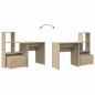 Preview: Schreibtisch Sonoma-Eiche 131,5 x 50 x 106,5 cm Holzwerkstoff