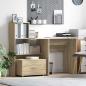 Preview: Schreibtisch Sonoma-Eiche 131,5 x 50 x 106,5 cm Holzwerkstoff