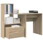 Preview: Schreibtisch Sonoma-Eiche 131,5 x 50 x 106,5 cm Holzwerkstoff