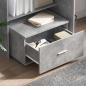 Preview: Schreibtisch Betongrau 131,5 x 50 x 106,5 cm Holzwerkstoff