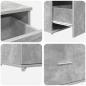 Preview: Schreibtisch Betongrau 131,5 x 50 x 106,5 cm Holzwerkstoff
