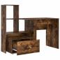 Preview: Schreibtisch Räuchereiche 131,5 x 50 x 106,5 cm Holzwerkstoff