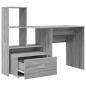 Preview: Schreibtisch Graues Sonoma 131,5 x 50 x 106,5 cm Holzwerkstoff