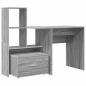 Preview: Schreibtisch Graues Sonoma 131,5 x 50 x 106,5 cm Holzwerkstoff