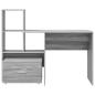 Preview: Schreibtisch Graues Sonoma 131,5 x 50 x 106,5 cm Holzwerkstoff