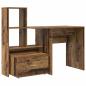 Preview: Schreibtisch Altholz 131,5 x 50 x 106,5 cm Holzwerkstoff