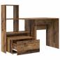 Preview: Schreibtisch Altholz 131,5 x 50 x 106,5 cm Holzwerkstoff