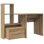 Preview: Schreibtisch Eiche handwerklich 131,5 x 50 x 106,5 cm