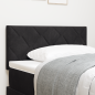 Preview: LED Kopfteil Schwarz 100 cm Samt