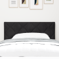 Preview: LED Kopfteil Schwarz 100 cm Samt