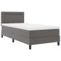 Preview: Boxspringbett Grau und Weiß 90 x 190 cm