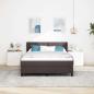 Preview: Boxspringbett mit Kopfteil Dunkelbraun 190 x 140 cm Stoff