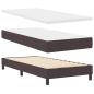 Preview: Boxspringbett mit Kopfteil Dunkelbraun 190 x 140 cm Stoff