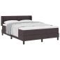 Preview: Boxspringbett mit Kopfteil Dunkelbraun 200 x 140 cm Stoff