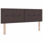 Preview: Boxspringbett mit Kopfteil Dunkelbraun 200 x 140 cm Stoff