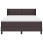 Preview: Boxspringbett Dunkelbraun 160 x 200 cm Stoff und Holz