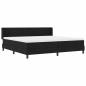 Preview: Boxspringbett Schwarz 200 x 200 cm Stoff und Schaum