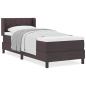 Preview: Boxspringbett Dunkelbraun 80 x 200 cm Stoff und Schaum