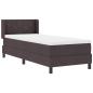 Preview: Boxspringbett Dunkelbraun 80 x 200 cm Stoff und Schaum