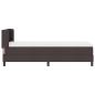 Preview: Boxspringbett Dunkelbraun 80 x 200 cm Stoff und Schaum