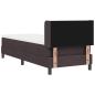 Preview: Boxspringbett Dunkelbraun 80 x 200 cm Stoff und Schaum